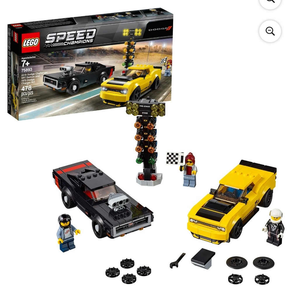 LEGO Speed Champions Dodge Set - Vibrant Yellow and Sleek Black - Picture 3 of 8